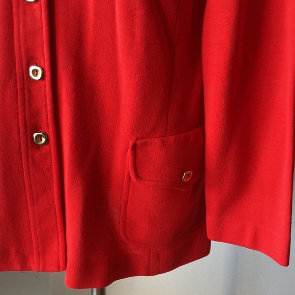 Vintage orange Tan Jay button up sweater jacket - Picture 4 of 10